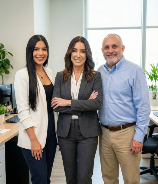 IMG_7549 Three business professionals standing together in an office